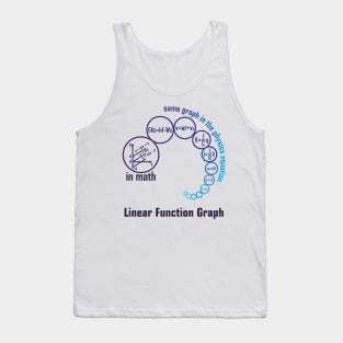 Linear function graph - blue Tank Top